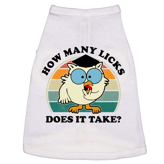 How Many Licks Does It Take Retro Sunset Doggie Tank