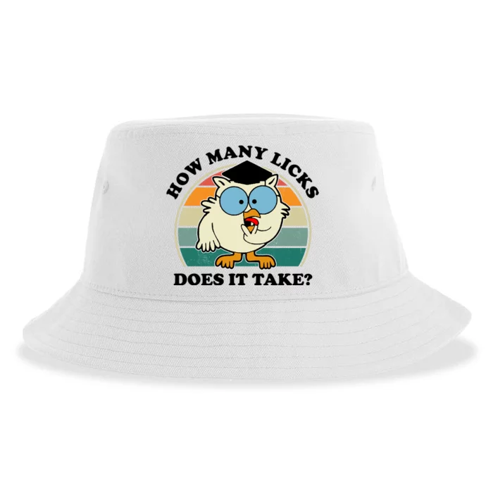 How Many Licks Does It Take Retro Sunset Sustainable Bucket Hat