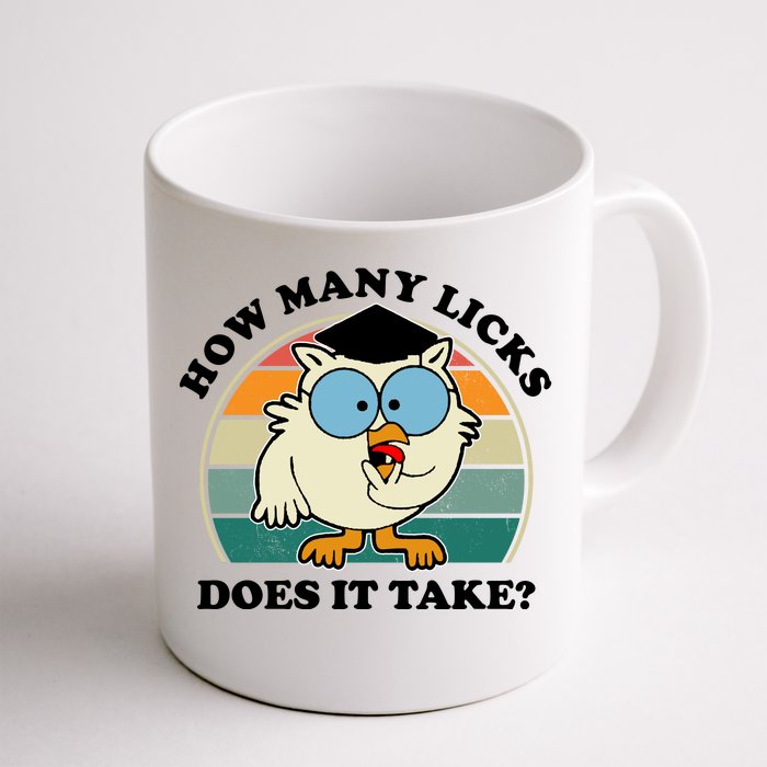 How Many Licks Does It Take Retro Sunset Front & Back Coffee Mug