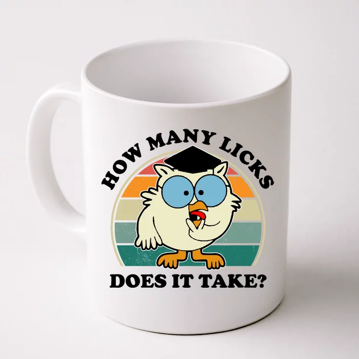 How Many Licks Does It Take Retro Sunset Front & Back Coffee Mug