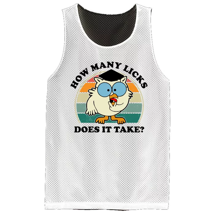 How Many Licks Does It Take Retro Sunset Mesh Reversible Basketball Jersey Tank