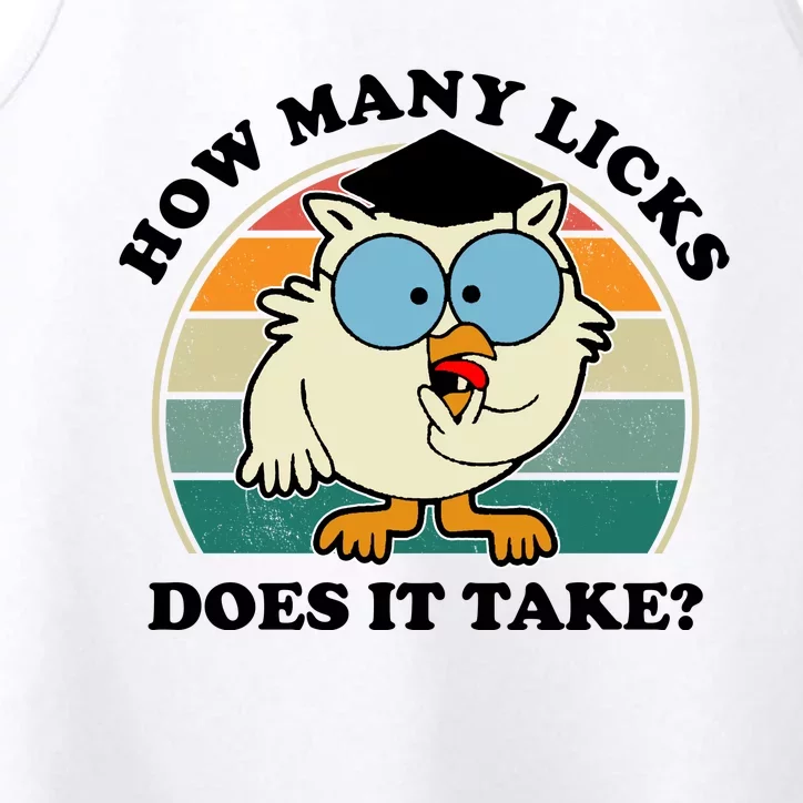 How Many Licks Does It Take Retro Sunset Performance Tank