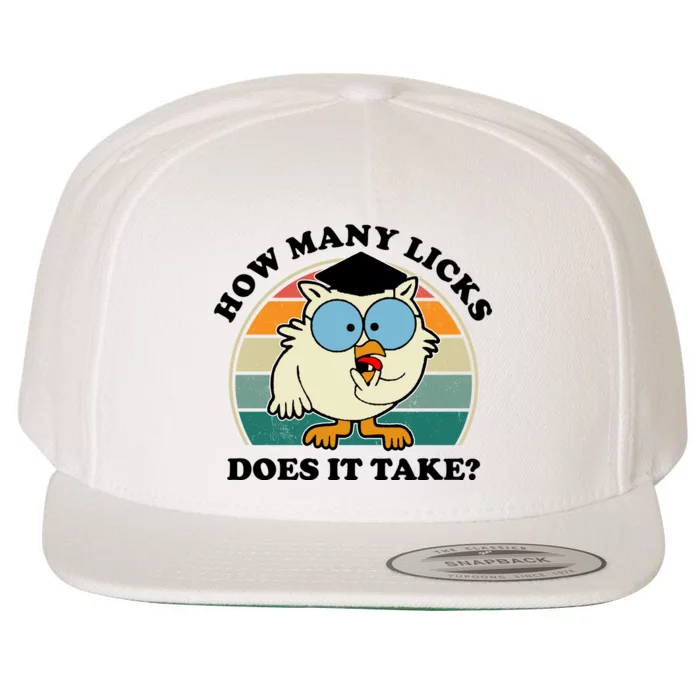 How Many Licks Does It Take Retro Sunset Wool Snapback Cap