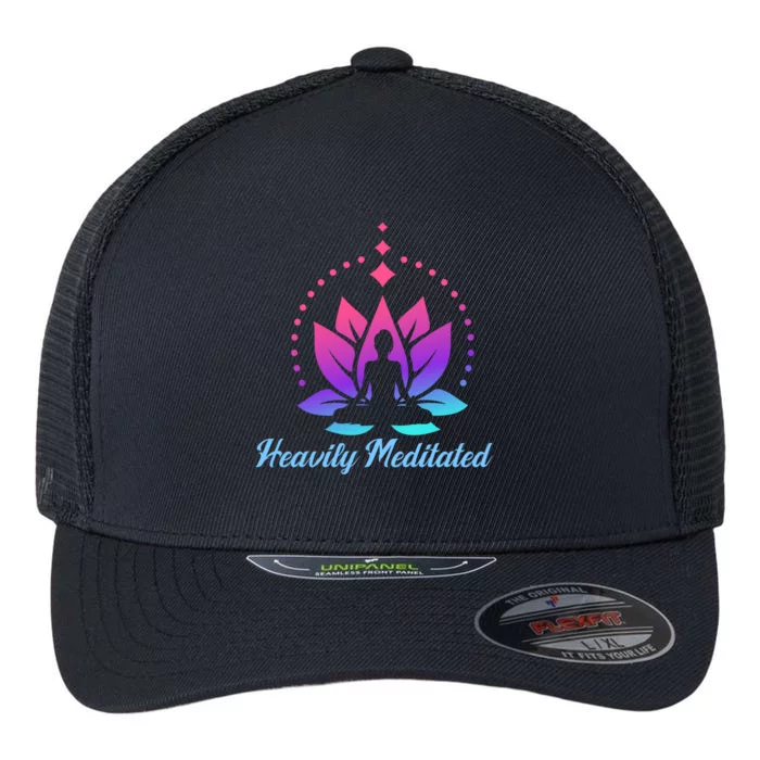 Heavily Meditated Lotus Flower Yoga Meditation Spiritual Cute Gift Flexfit Unipanel Trucker Cap