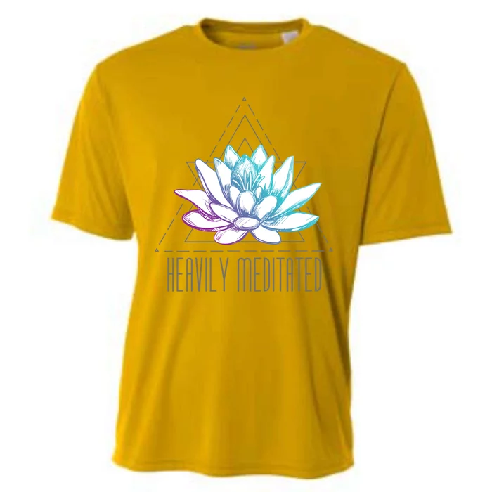 Heavily Meditated Lotus Minimalist Meditation Spiritual Gift Cooling Performance Crew T-Shirt