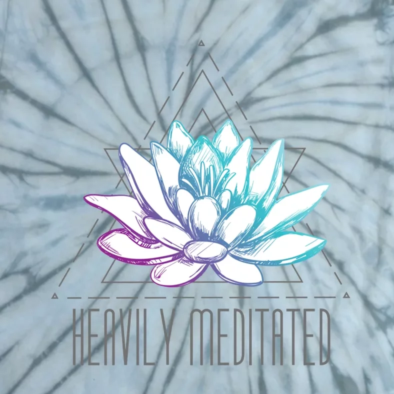 Heavily Meditated Lotus Minimalist Meditation Spiritual Gift Tie-Dye T-Shirt