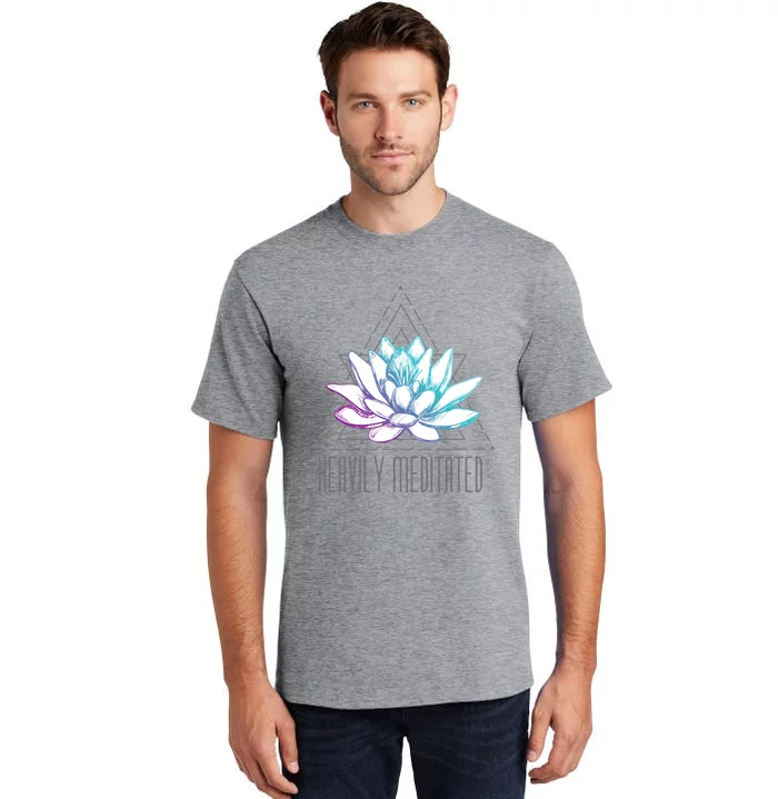 Heavily Meditated Lotus Minimalist Meditation Spiritual Gift Tall T-Shirt