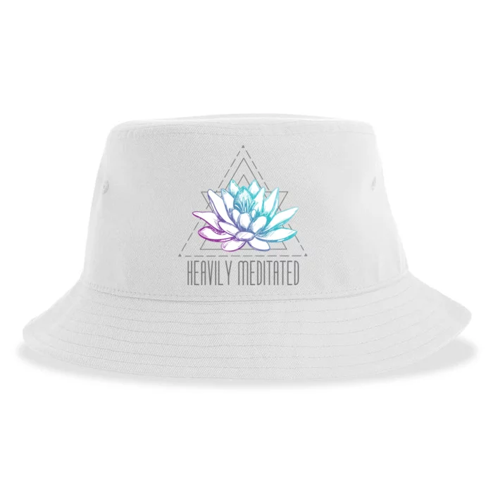 Heavily Meditated Lotus Minimalist Meditation Spiritual Gift Sustainable Bucket Hat