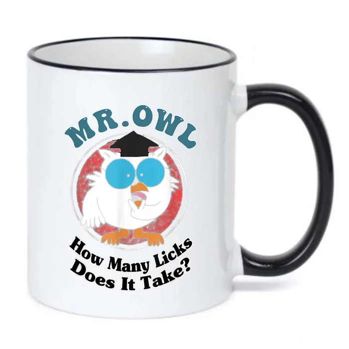 How Many Licks Does It Take Funny Owl Sarcastic Black Color Changing Mug