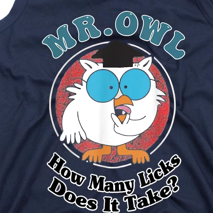 How Many Licks Does It Take Funny Owl Sarcastic Tank Top