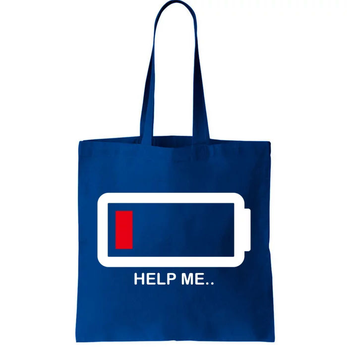 Help Me Low Battery Tote Bag