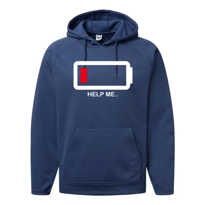 Help Me Low Battery Performance Fleece Hoodie