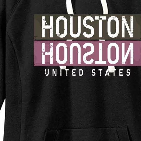 Houston Mirrored Logo Women's Fleece Hoodie