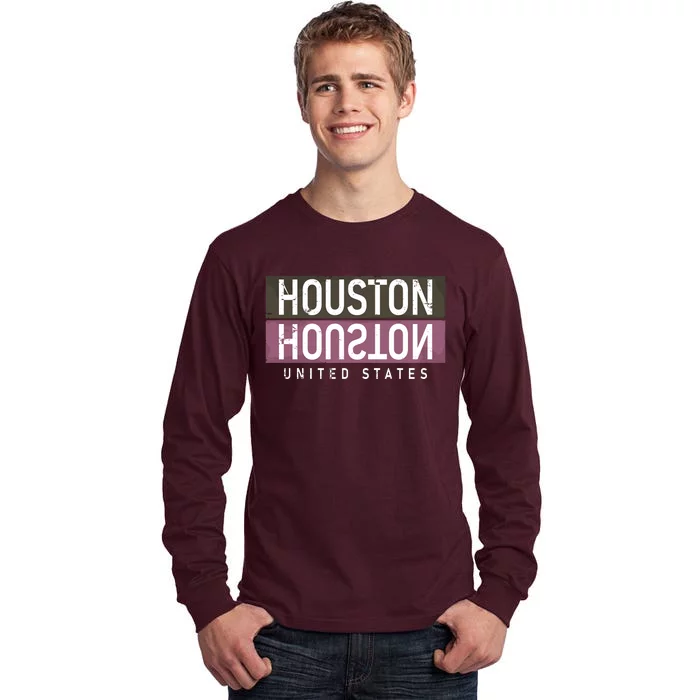 Houston Mirrored Logo Tall Long Sleeve T-Shirt