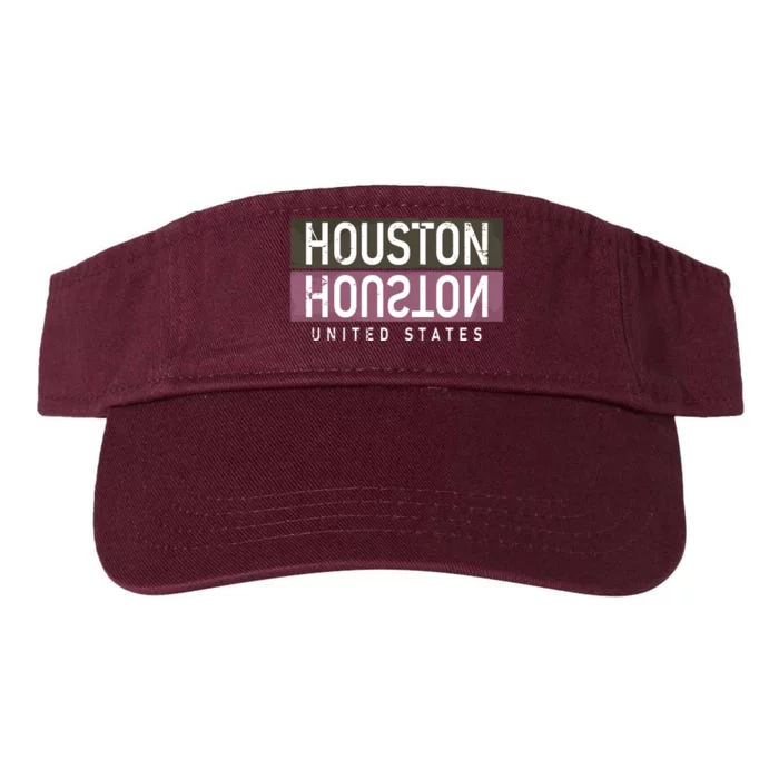 Houston Mirrored Logo Valucap Bio-Washed Visor