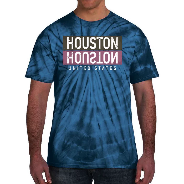 Houston Mirrored Logo Tie-Dye T-Shirt