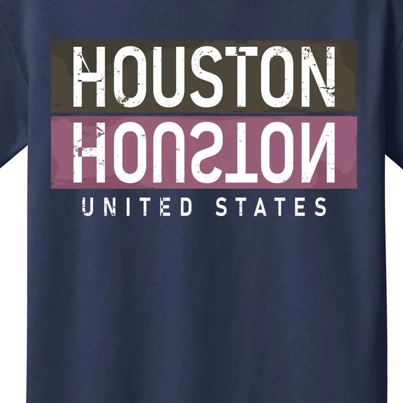 Houston Mirrored Logo Kids T-Shirt