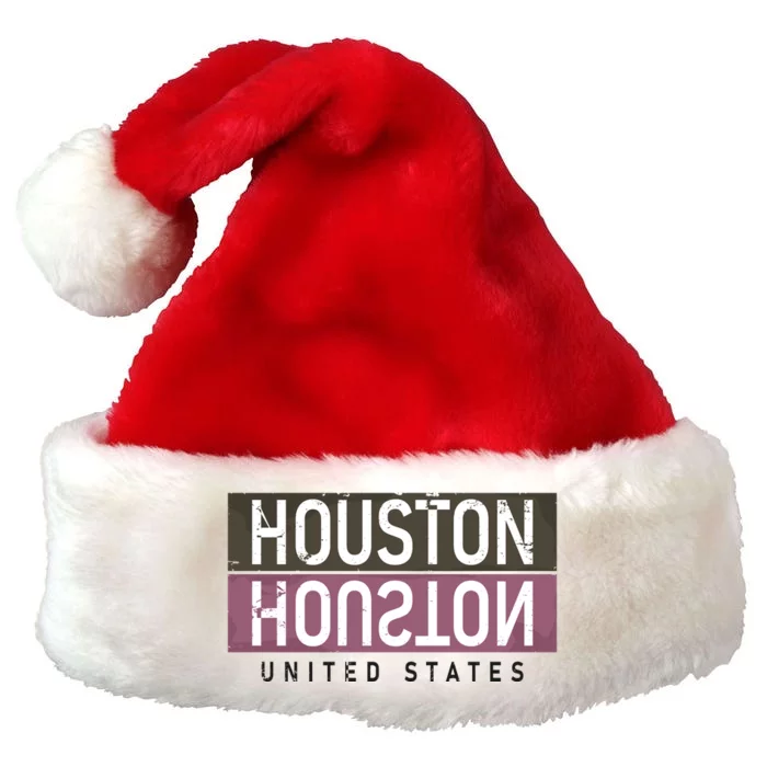 Houston Mirrored Logo Premium Christmas Santa Hat