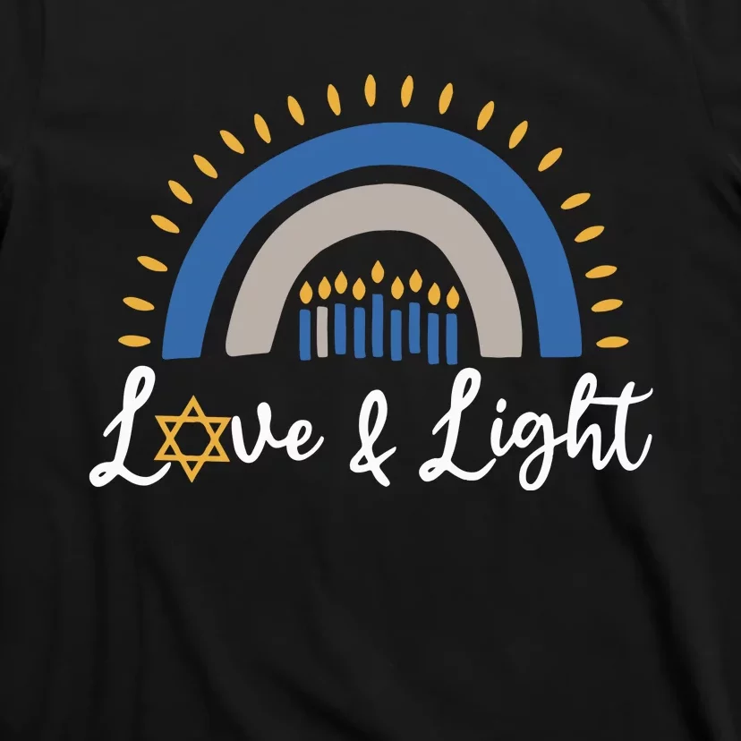 Hanukkah Menorah Love And Light Hanukkah T-Shirt