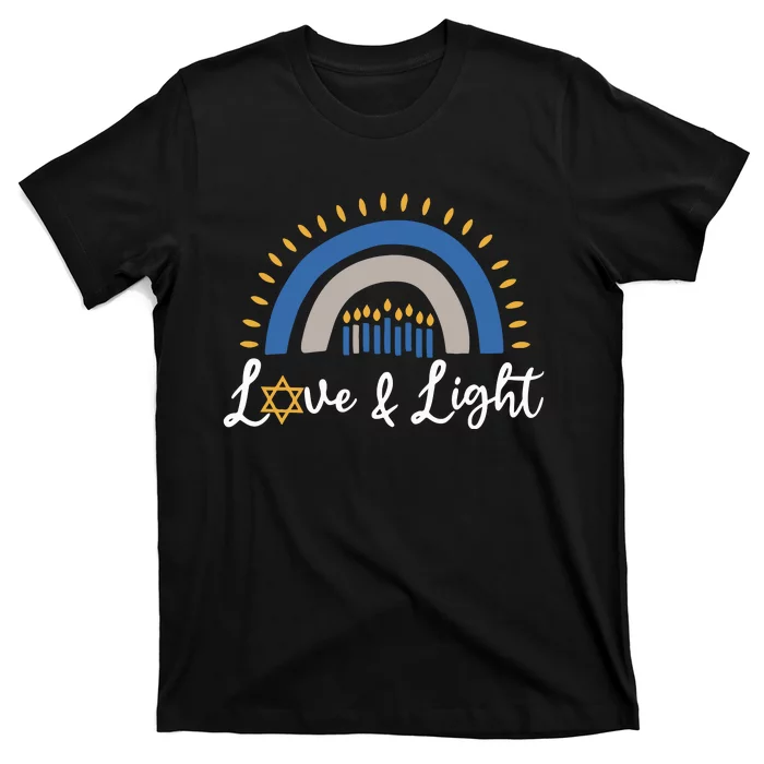 Hanukkah Menorah Love And Light Hanukkah T-Shirt