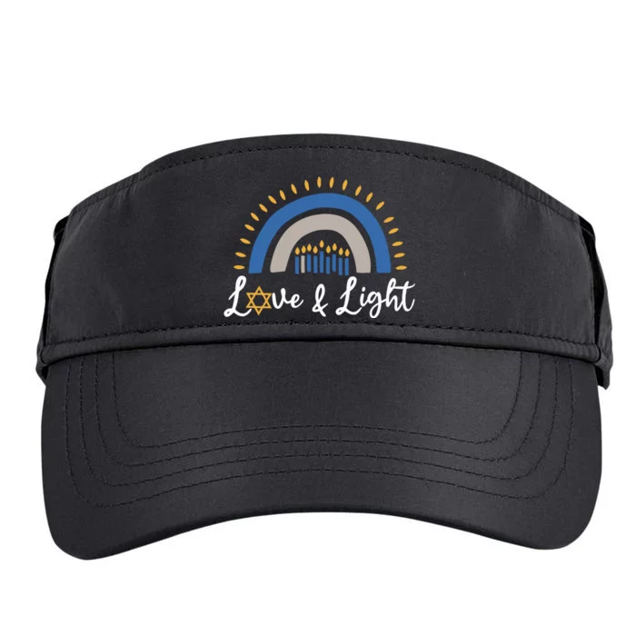 Hanukkah Menorah Love And Light Hanukkah Adult Drive Performance Visor