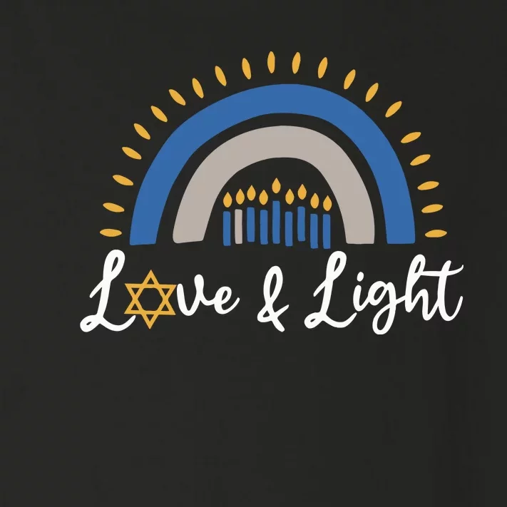 Hanukkah Menorah Love And Light Hanukkah Toddler Long Sleeve Shirt