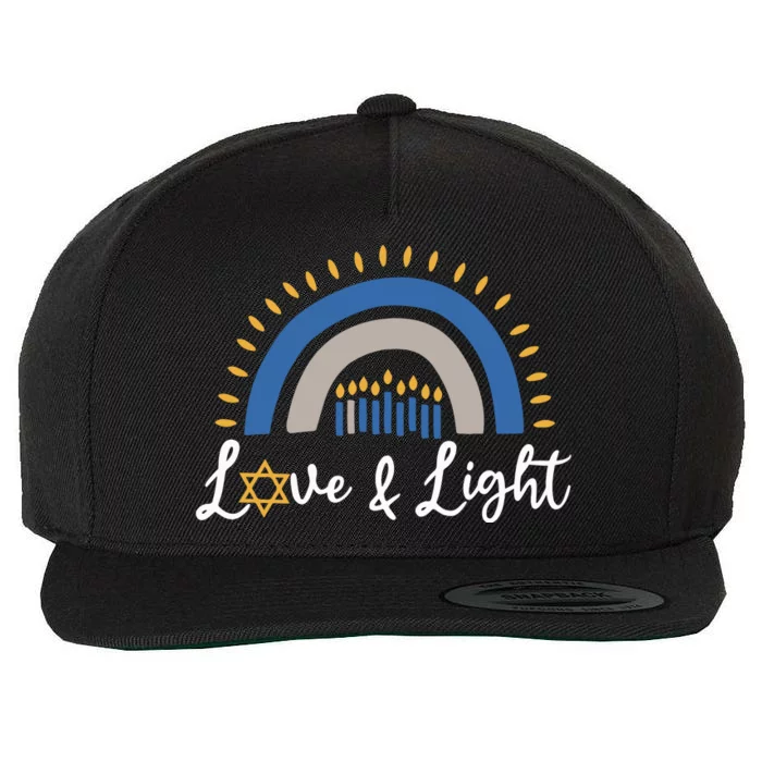 Hanukkah Menorah Love And Light Hanukkah Wool Snapback Cap