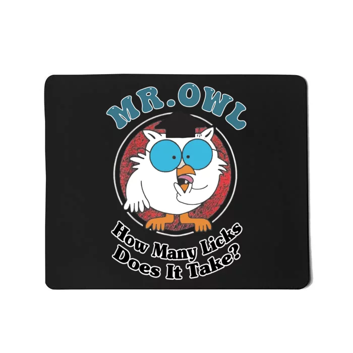 How Many Licks Does It Take Funny Owl Sarcastic Mousepad