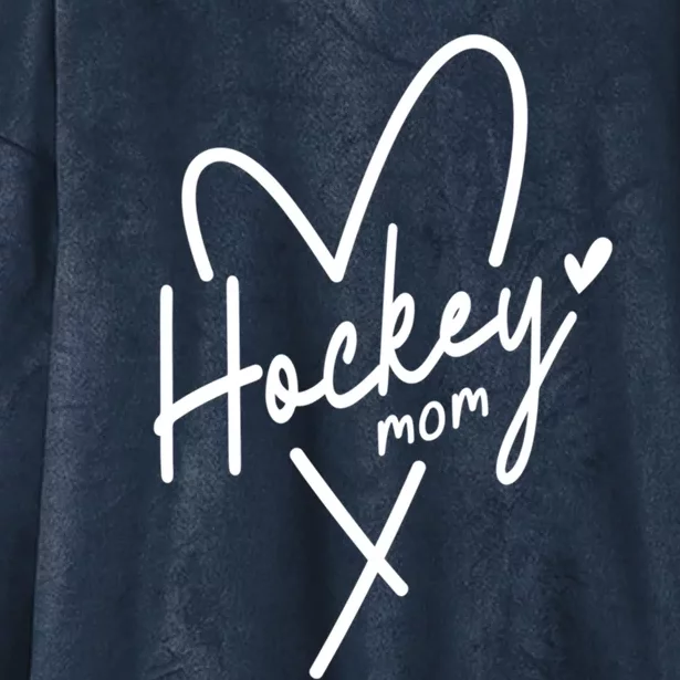 Hockey Mom Love Gift Hooded Wearable Blanket