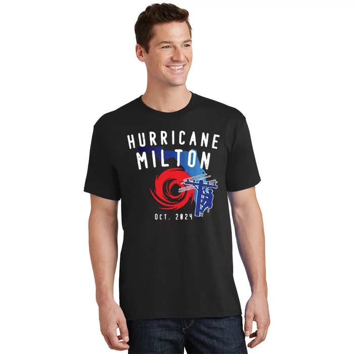 Hurricane Milton Lineman Storm  American Lineman Journeyman T-Shirt