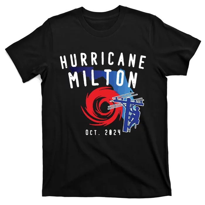 Hurricane Milton Lineman Storm  American Lineman Journeyman T-Shirt