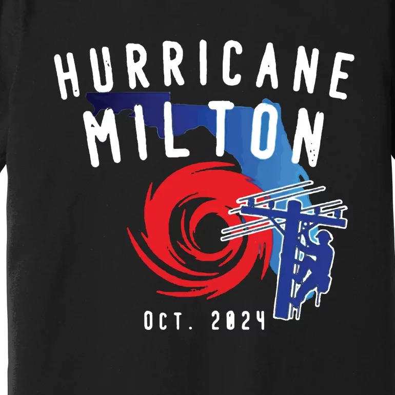 Hurricane Milton Lineman Storm  American Lineman Journeyman Premium T-Shirt