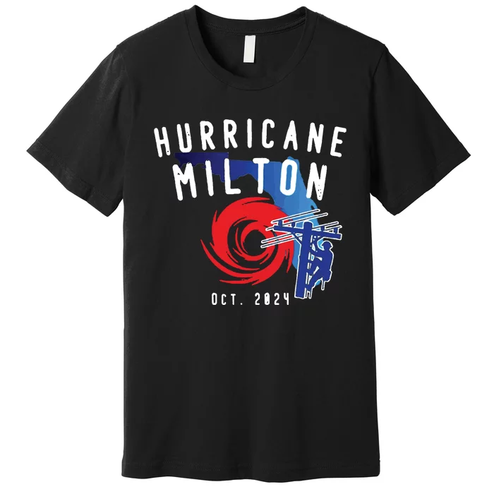 Hurricane Milton Lineman Storm  American Lineman Journeyman Premium T-Shirt