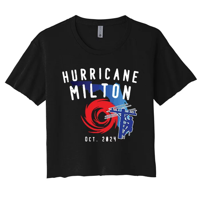 Hurricane Milton Lineman Storm  American Lineman Journeyman Women's Crop Top Tee