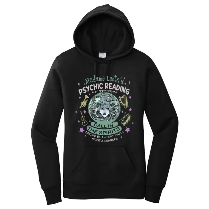 Halloween Madame Leota Psychic Reading Call In The Spirits Haunted Mansion Women's Pullover Hoodie