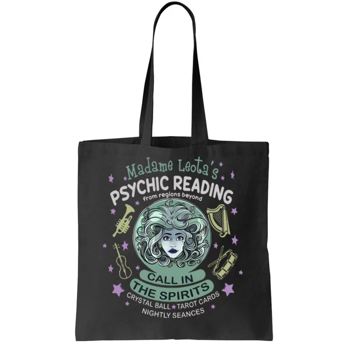 Halloween Madame Leota Psychic Reading Call In The Spirits Haunted Mansion Tote Bag