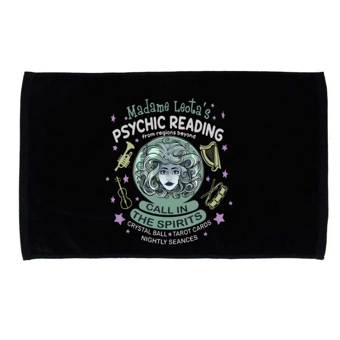 Halloween Madame Leota Psychic Reading Call In The Spirits Haunted Mansion Microfiber Hand Towel