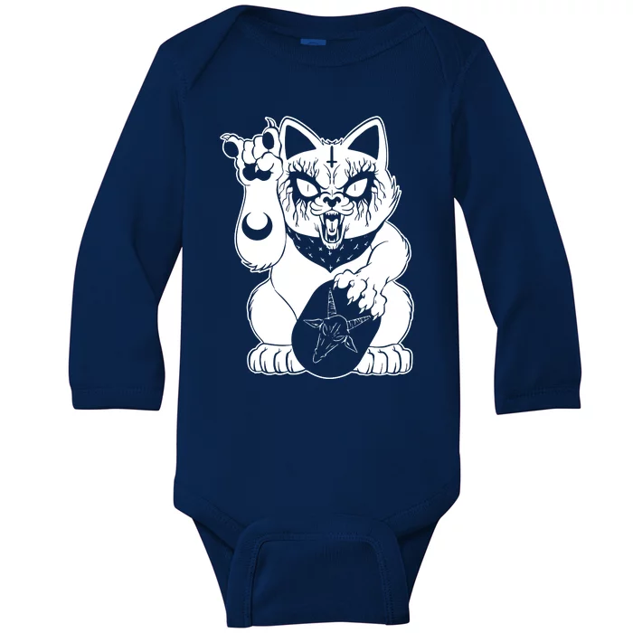 Heavy Metals Lucky Cat Baby Long Sleeve Bodysuit