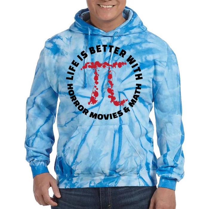 Horror Movie Lover Math Enthusiasts Cool Gift Pi Symbol Pi Day Art Cute Gift Tie Dye Hoodie