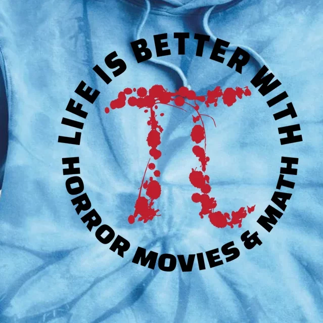 Horror Movie Lover Math Enthusiasts Cool Gift Pi Symbol Pi Day Art Cute Gift Tie Dye Hoodie