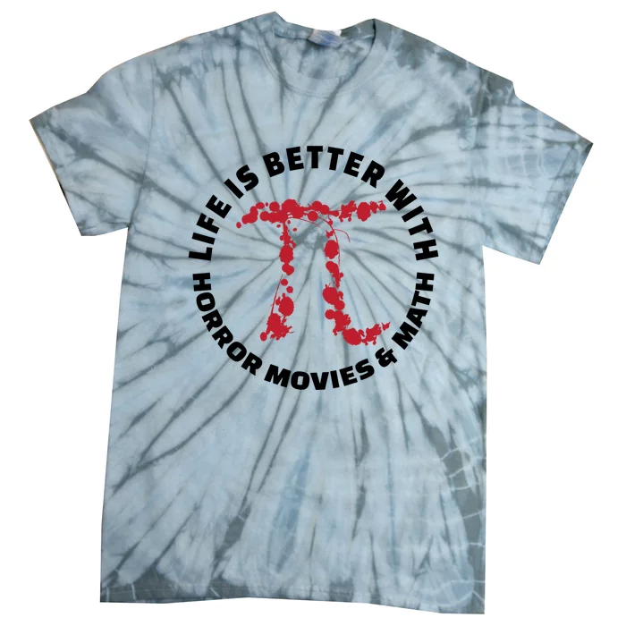 Horror Movie Lover Math Enthusiasts Cool Gift Pi Symbol Pi Day Art Cute Gift Tie-Dye T-Shirt