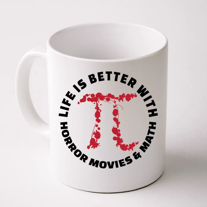 Horror Movie Lover Math Enthusiasts Cool Gift Pi Symbol Pi Day Art Cute Gift Front & Back Coffee Mug