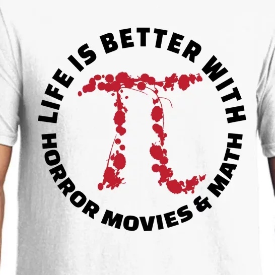 Horror Movie Lover Math Enthusiasts Cool Gift Pi Symbol Pi Day Art Cute Gift Pajama Set