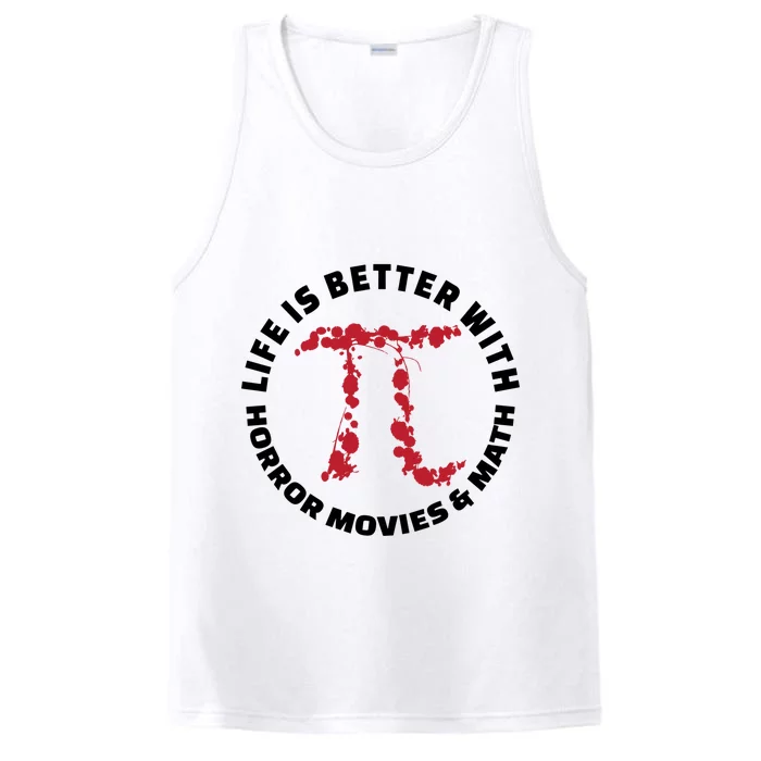 Horror Movie Lover Math Enthusiasts Cool Gift Pi Symbol Pi Day Art Cute Gift Performance Tank