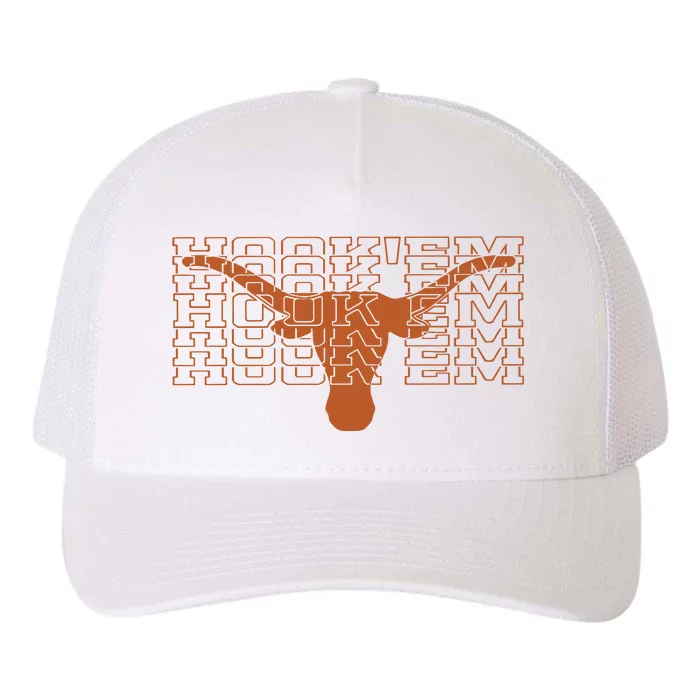 Hookem Mirror Longhorns University Yupoong Adult 5-Panel Trucker Hat