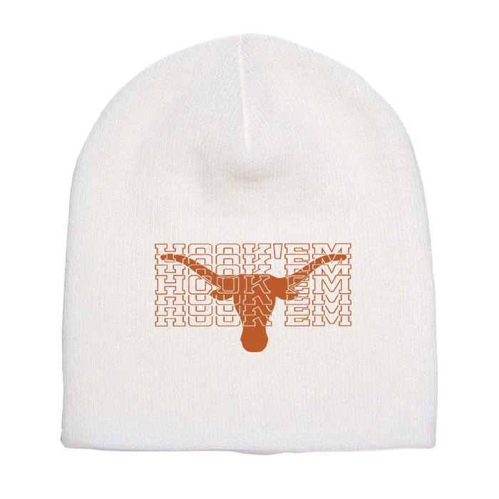 Hookem Mirror Longhorns University Short Acrylic Beanie