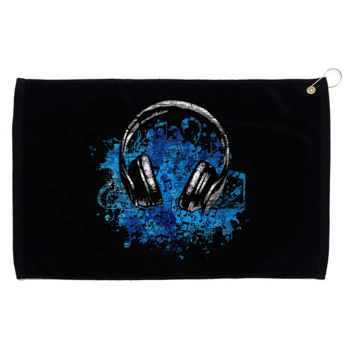 Headphones Music Lover Gift Musican Music Grommeted Golf Towel