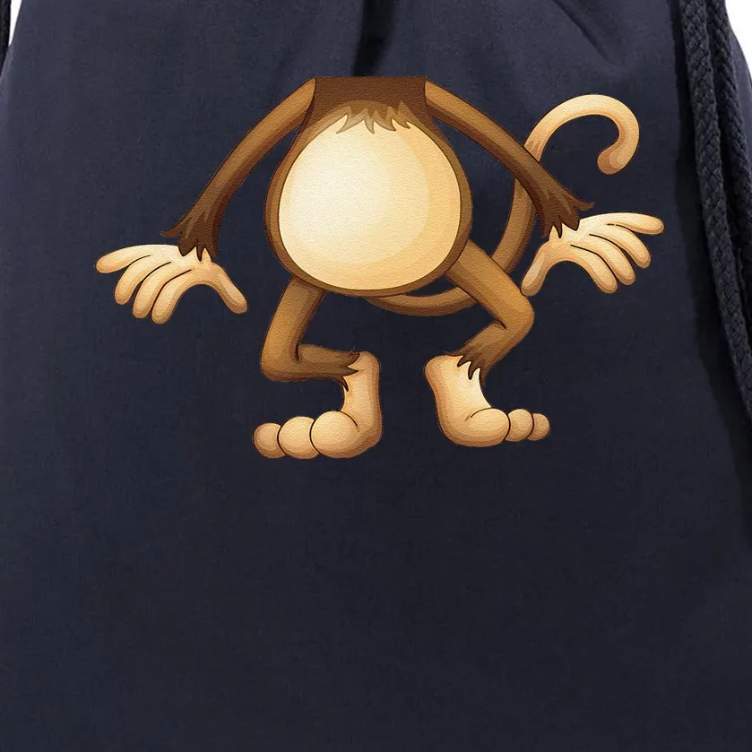 Headless Monkey Lazy DIY Halloween Costume Funny Animal Body Drawstring Bag