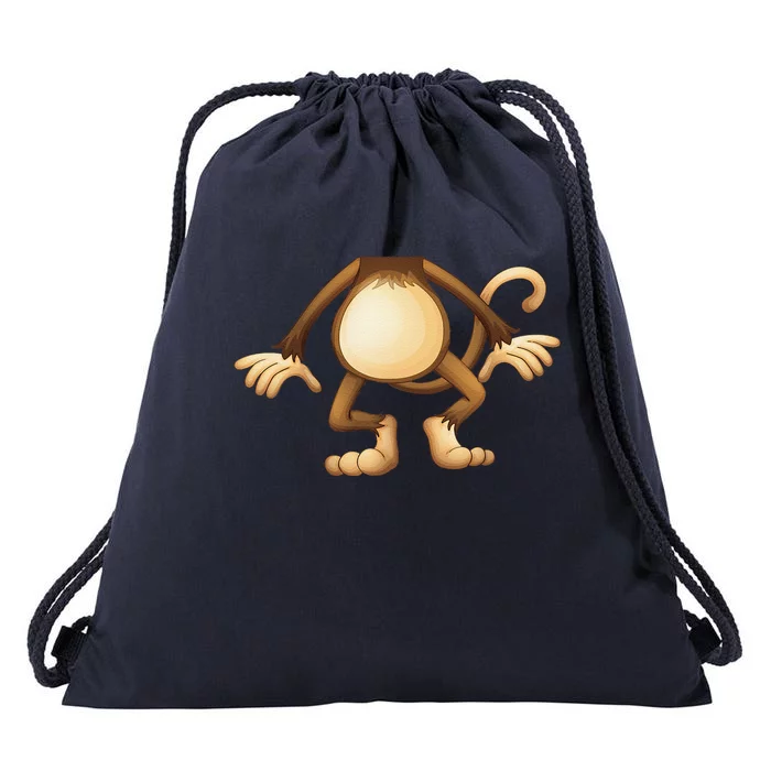 Headless Monkey Lazy DIY Halloween Costume Funny Animal Body Drawstring Bag