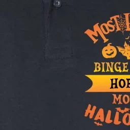 Halloween Most Likely To Binge Watch Horror Movie Softstyle Adult Sport Polo